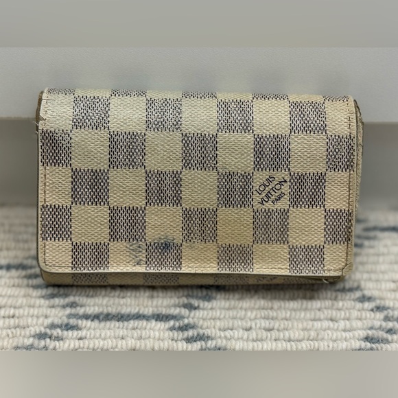Louis Vuitton Handbags - LOUIS VUITTON Vintage Leather Damier Azur Port Monnaie Billets Tresor Wallet